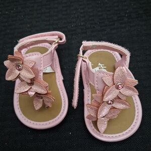 Hot Cakes Pink Floral Baby Sandals